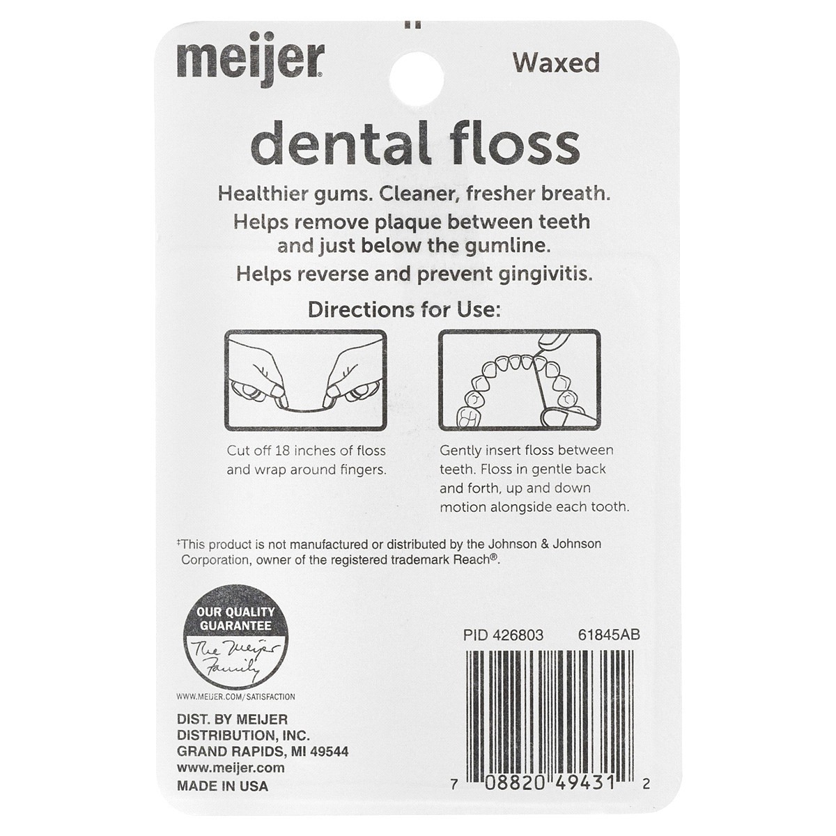 slide 5 of 5, Meijer Waxed Dental Floss, 100 yd, 100 YD    