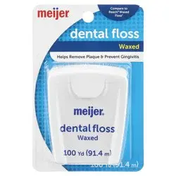 Meijer Waxed Dental Floss, 100 yd