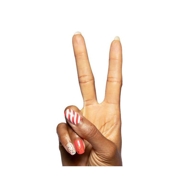 slide 3 of 6, Olive & June Press-On - S Round - All Out Christmas - 42ct, 1 ct