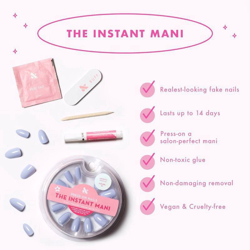 slide 2 of 6, Olive & June Press-On - S Round - All Out Christmas - 42ct, 1 ct