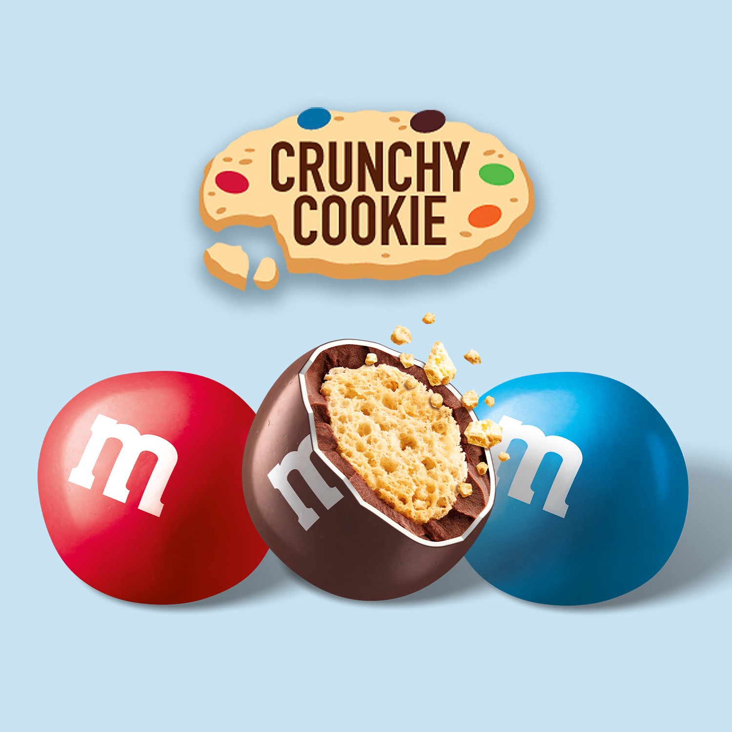 slide 7 of 8, M&M's Crunchy Cookie Milk Chocolate Candy, Share Size, 2.83 oz Bag, 2.83 oz