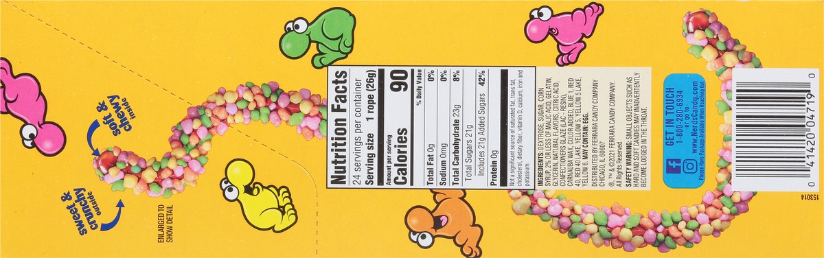 slide 4 of 13, Nerds Tropical Rope 24 - 0.92 oz Each, 24 ct