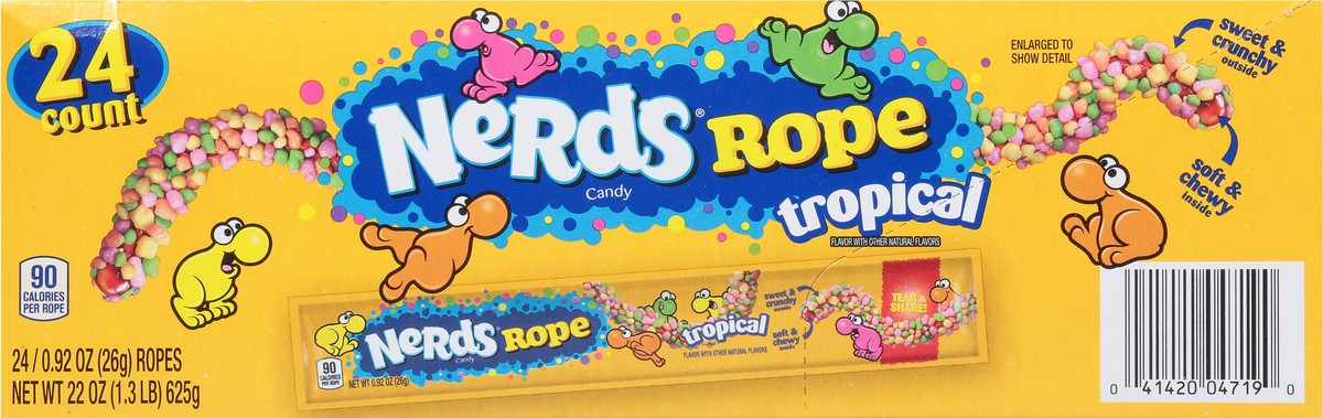 slide 12 of 13, Nerds Tropical Rope 24 - 0.92 oz Each, 24 ct