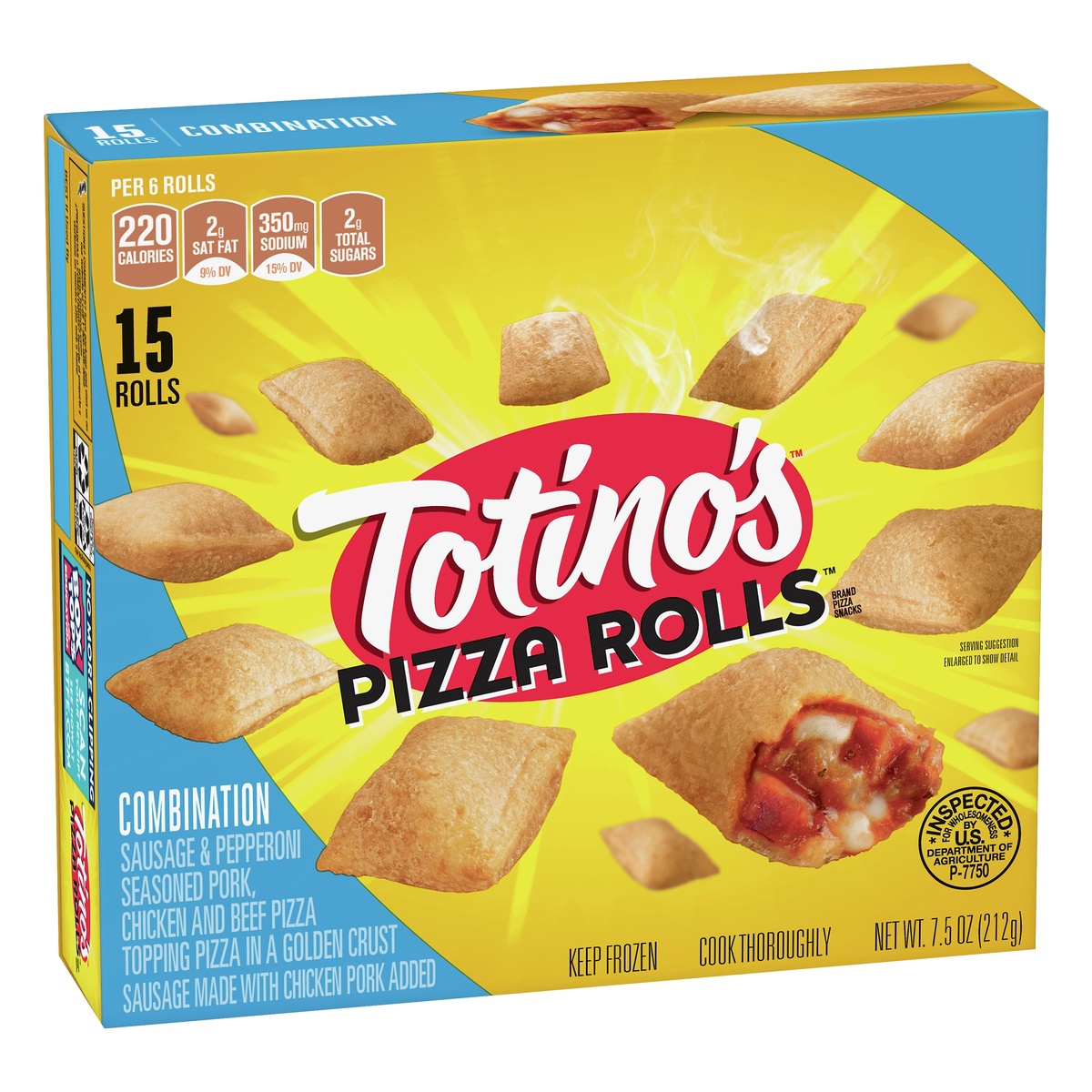slide 2 of 10, Totino's Pizza Rolls Combination, 15 ct; 7.5 oz