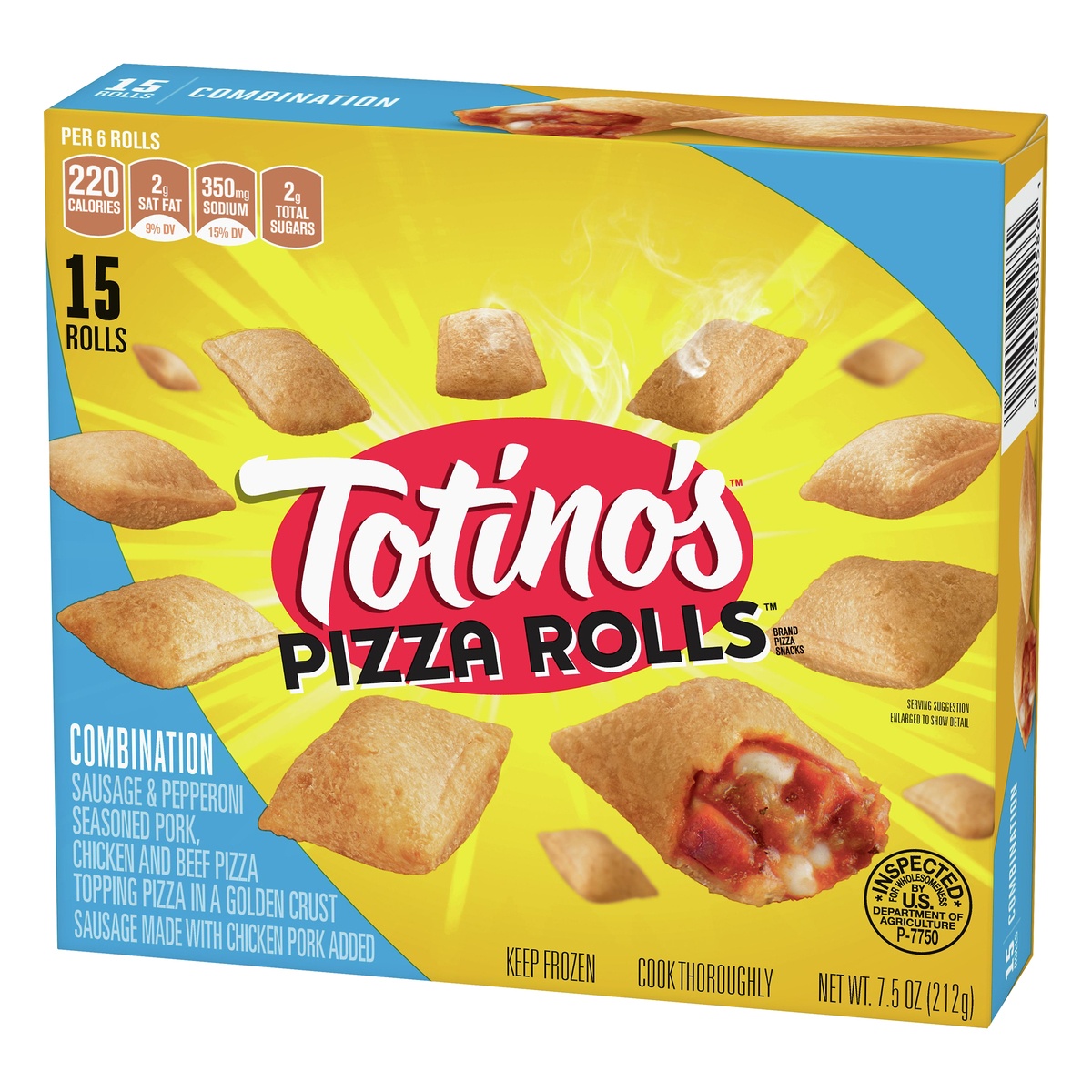 slide 3 of 10, Totino's Pizza Rolls Combination, 15 ct; 7.5 oz
