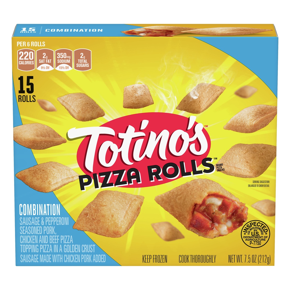 slide 1 of 10, Totino's Pizza Rolls Combination, 15 ct; 7.5 oz