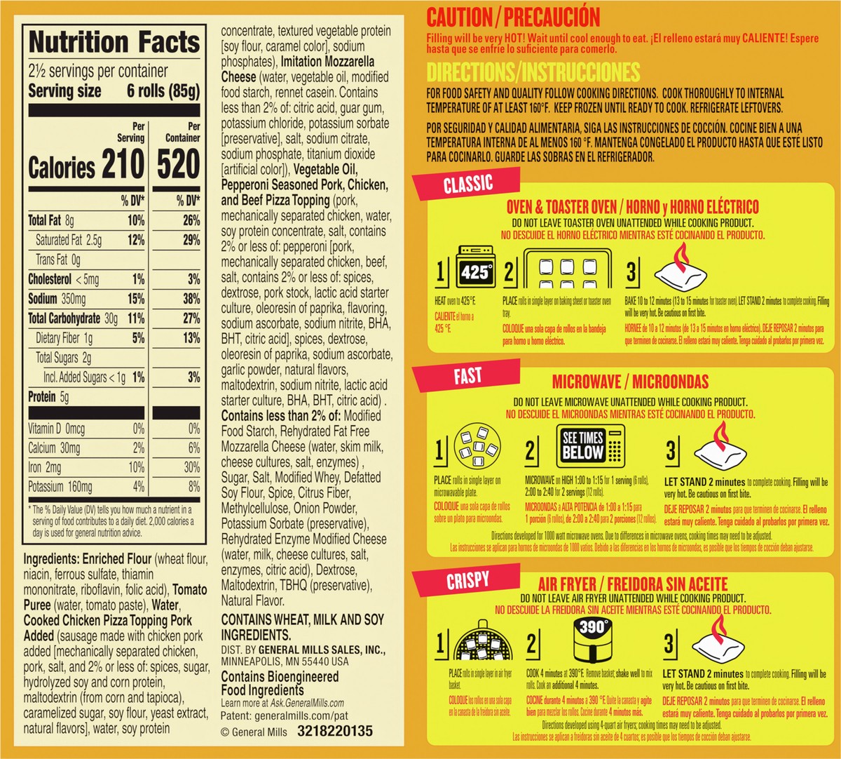 slide 8 of 9, Totino's Pizza Rolls, Combination, Frozen Snacks, 7.5 oz, 15 ct, 15 ct