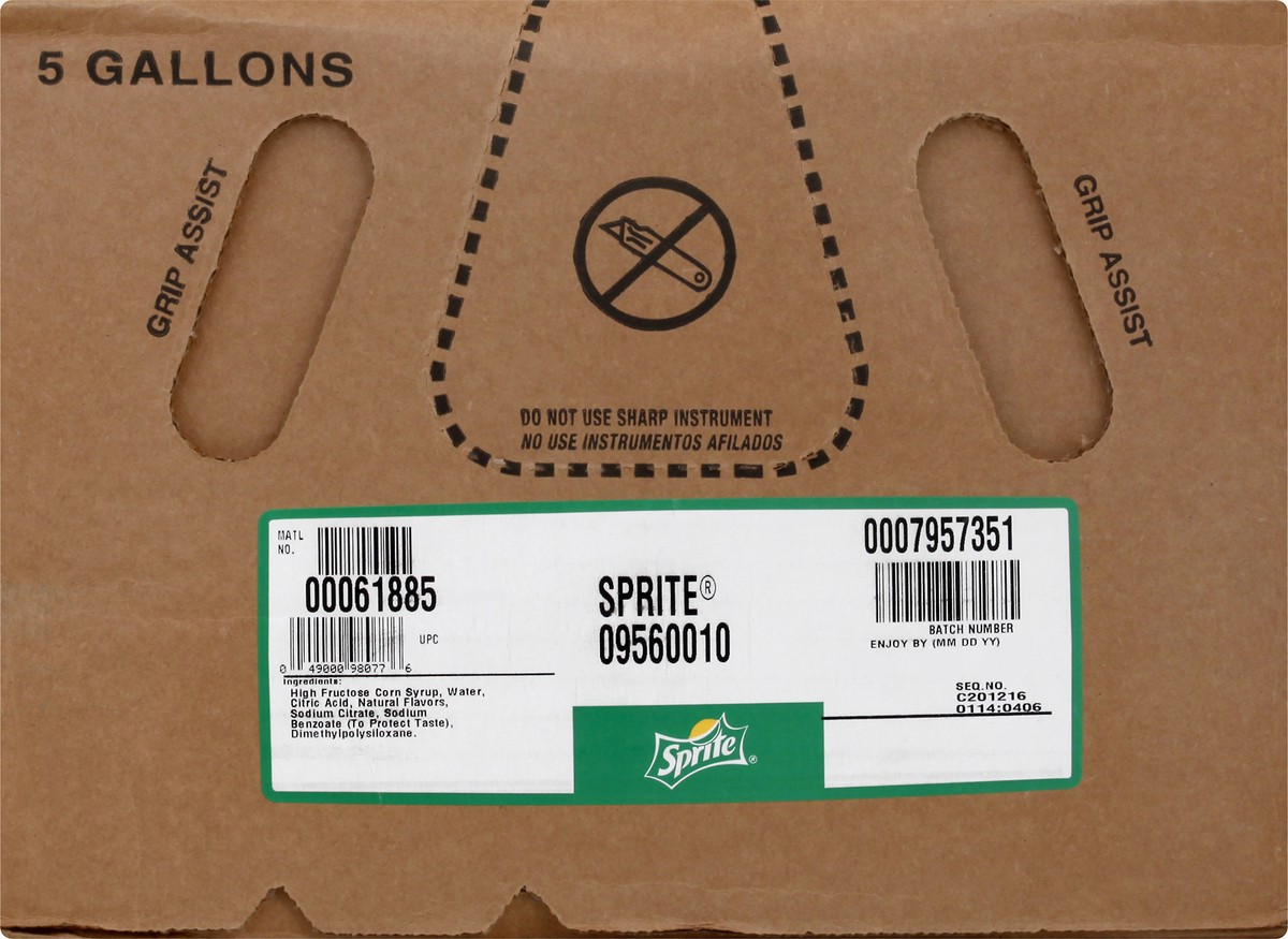 slide 10 of 12, Sprite Bag in box, 5 Gallons, 5 gal