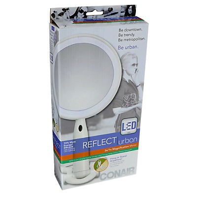 slide 1 of 1, Conair Led Reflect Urban Mirror Hang Or Stand Anywhere, 1 ct