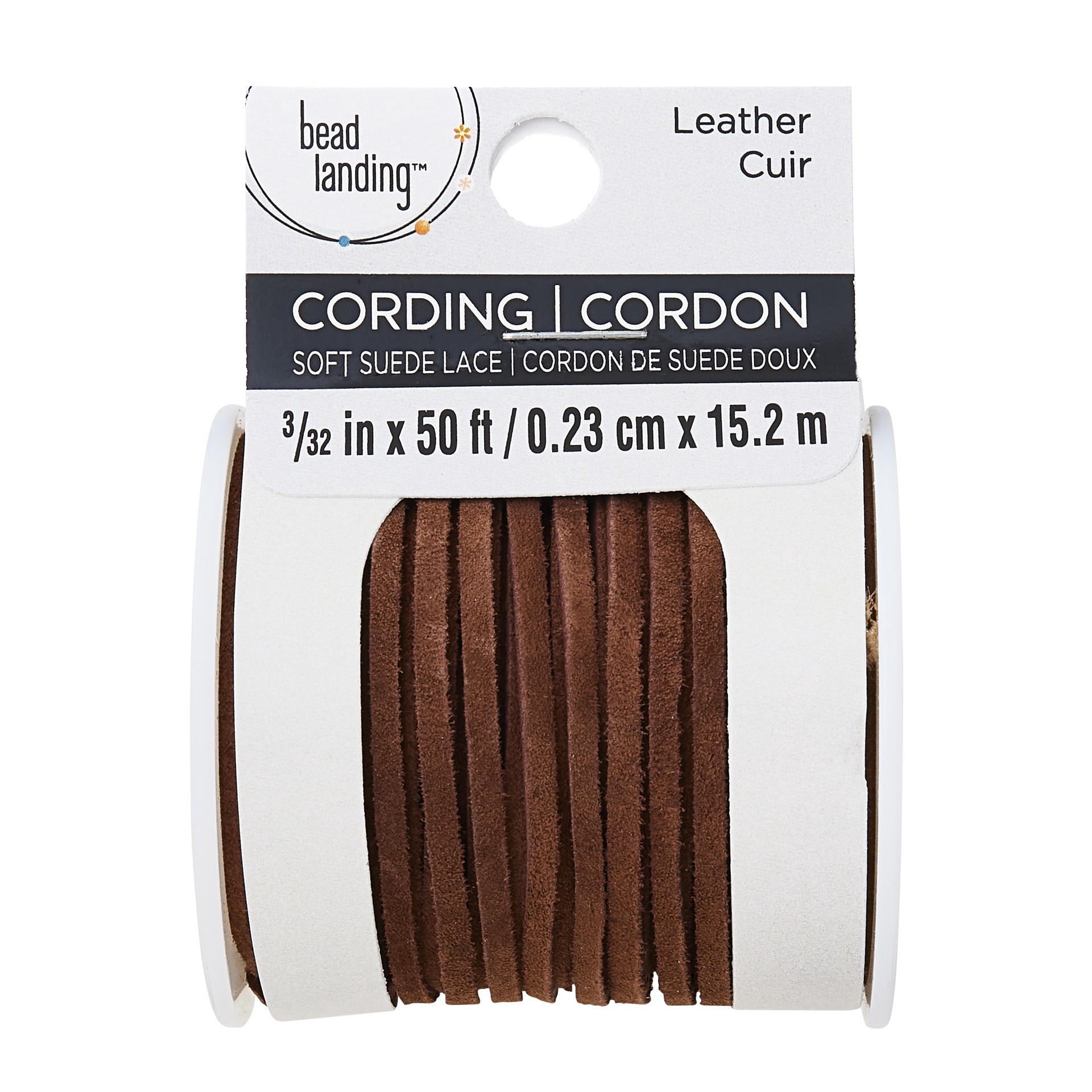 slide 4 of 4, Cafe Soft Suede Lace Cording By Bead Landing, 3/32 in