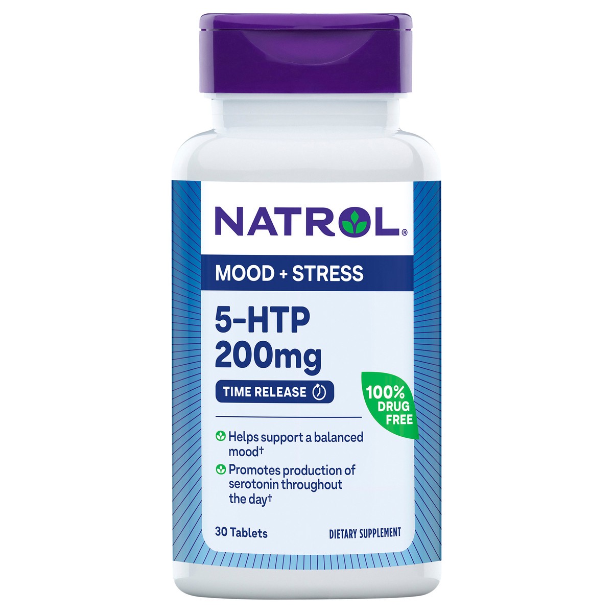 slide 1 of 14, Natrol 5-HTP 200mg, Dietary Supplement Helps Support a Balanced Mood, 30 Time Release Tablets, 30 Day Supply, 30 ct