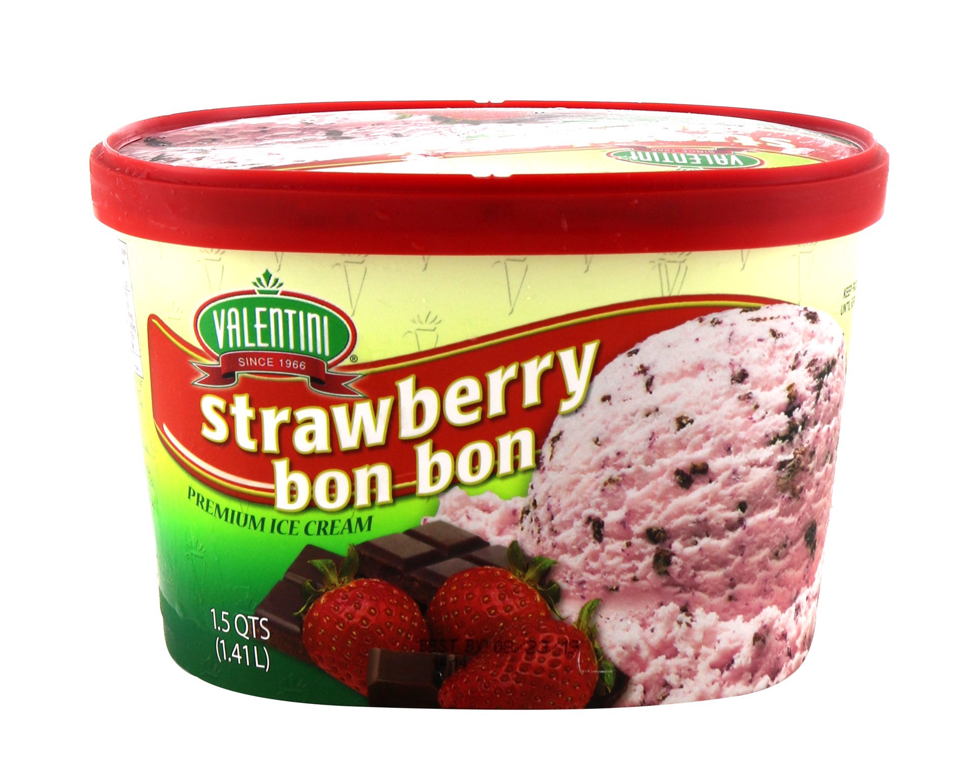 slide 1 of 1, Valentini Strawb.bon Bon, 1.5 qt