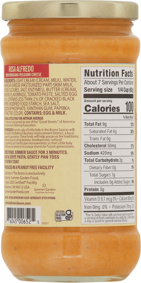 slide 4 of 9, Little Italy in the Bronx The Real Little Italy on Arthur Avenue in the Bronx Pasta Sauce, Rosa Alfredo, 15 oz