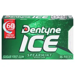 Dentyne Ice Sugar Free Spearmint Gum 16 Pieces