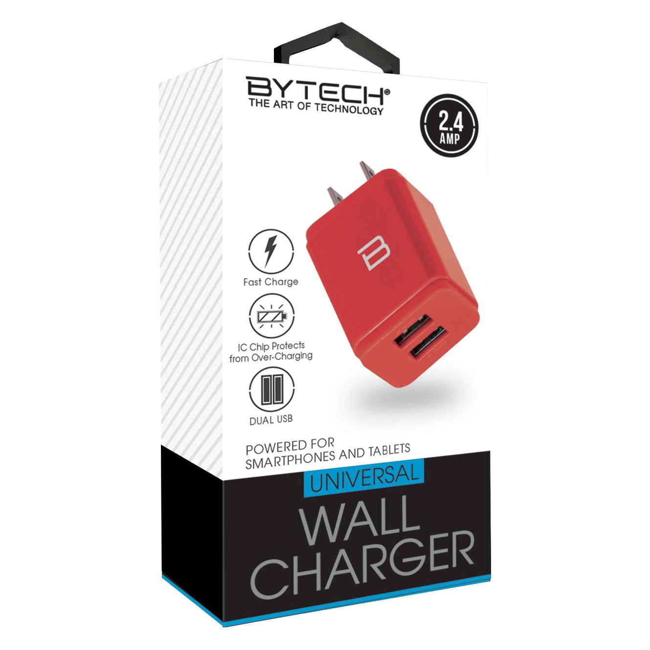 slide 1 of 1, Bytech Dual USB Home Charger, 1 ct