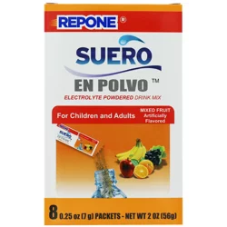 Repone Suero Mixed Fruit Electrolyte Powdered Drink Mix 8 - 0.25 oz Packets