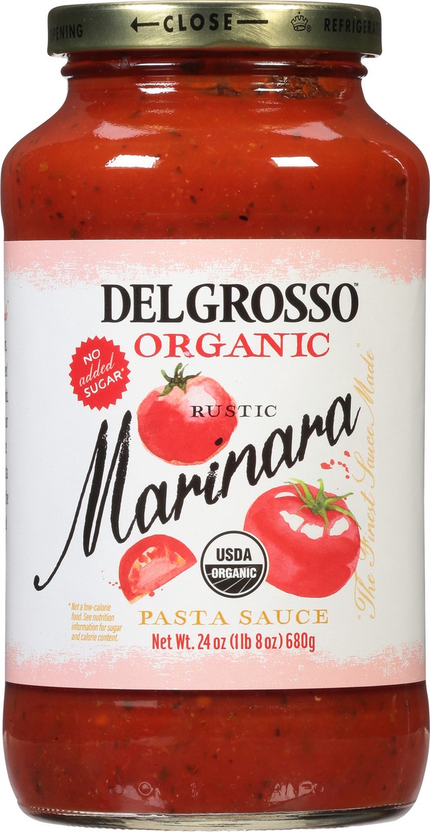 slide 6 of 9, DelGrosso Rustic Organic Marinara Pasta Sauce 24 oz, 24 oz