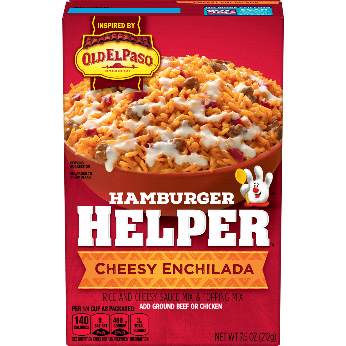 slide 1 of 1, Hamburger Helper Cheesy Enchilada, 7.5 oz