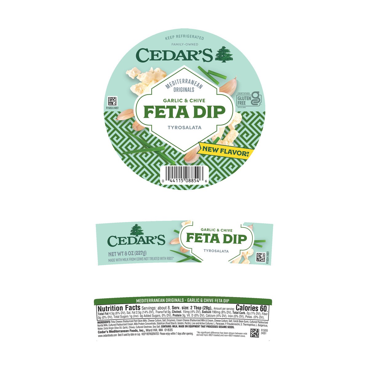 slide 8 of 8, Cedar's Foods Garlic & Chive Feta Dip, 8 oz