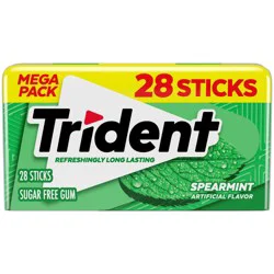 Trident Sugar Free Pckt Pk Sprmint 28Stk