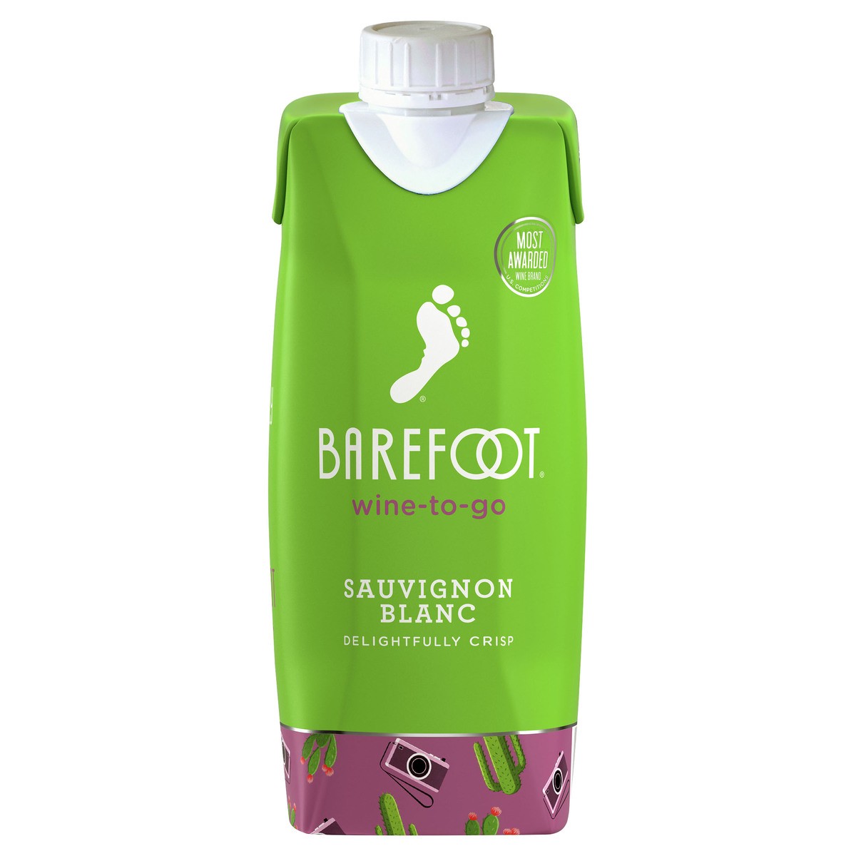 slide 1 of 9, Barefoot Sauvignon Blanc White Wine Tetra 500ml, 500 ml