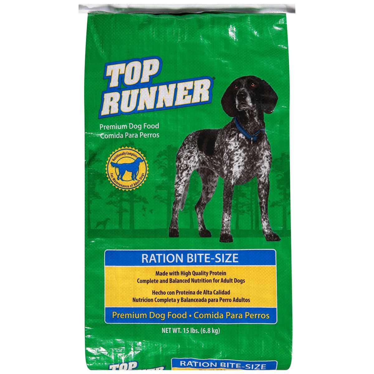 slide 1 of 10, Top Runner Dog Food Bite Size Ration, 15 lb