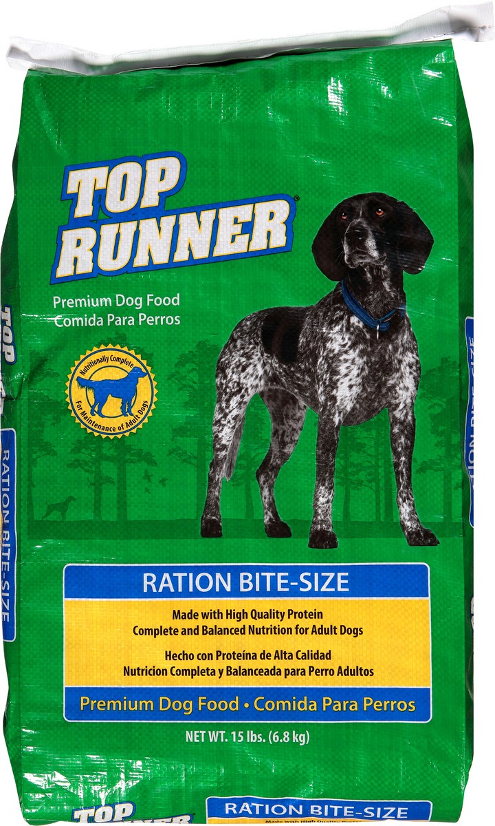 slide 8 of 10, Top Runner Dog Food Bite Size Ration, 15 lb