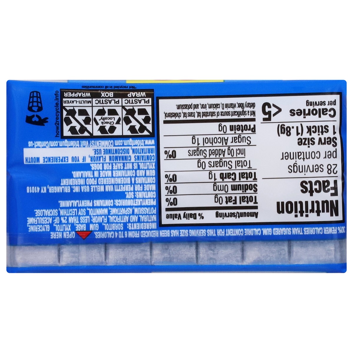 slide 10 of 15, Trident Sugar Free Pocket Pk Orgl 28Stk, 1.78 oz