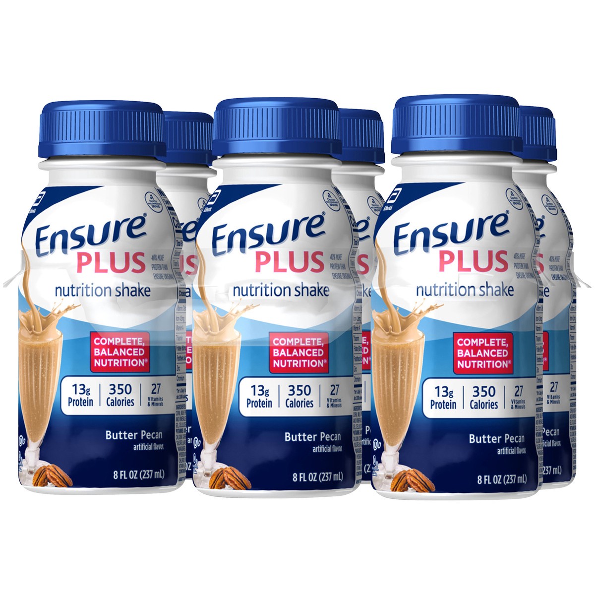 slide 3 of 8, Ensure Plus Nutrition Shake Butter Pecan Ready-To-Drink 8 Fl Oz, 6Ct, 1 ct