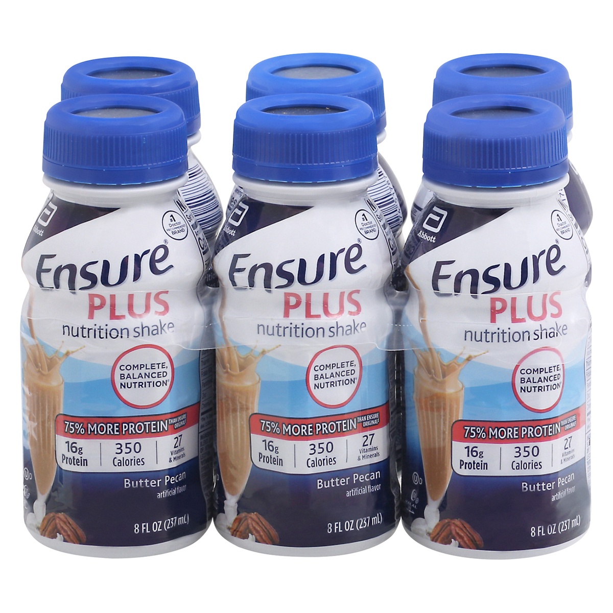 Ensure Plus Butter Pecan Nutrition Shake 6 ct; 8 fl oz Shipt