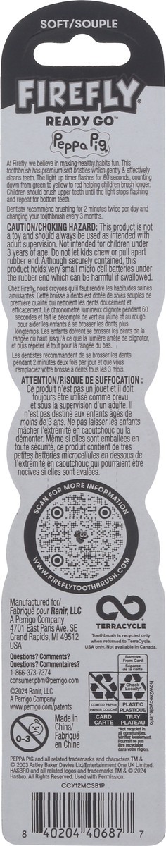 slide 10 of 10, Firefly Ready Go Peppa Pig Toothbrush 1 ea, 1 ct