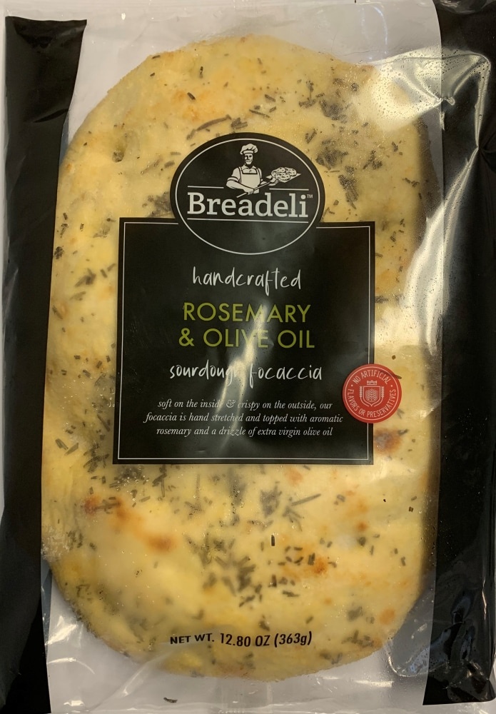 slide 1 of 1, Breadeli Handcrafted Rosemary And Olive Oil Sourdough Focaccia, 12.8 oz