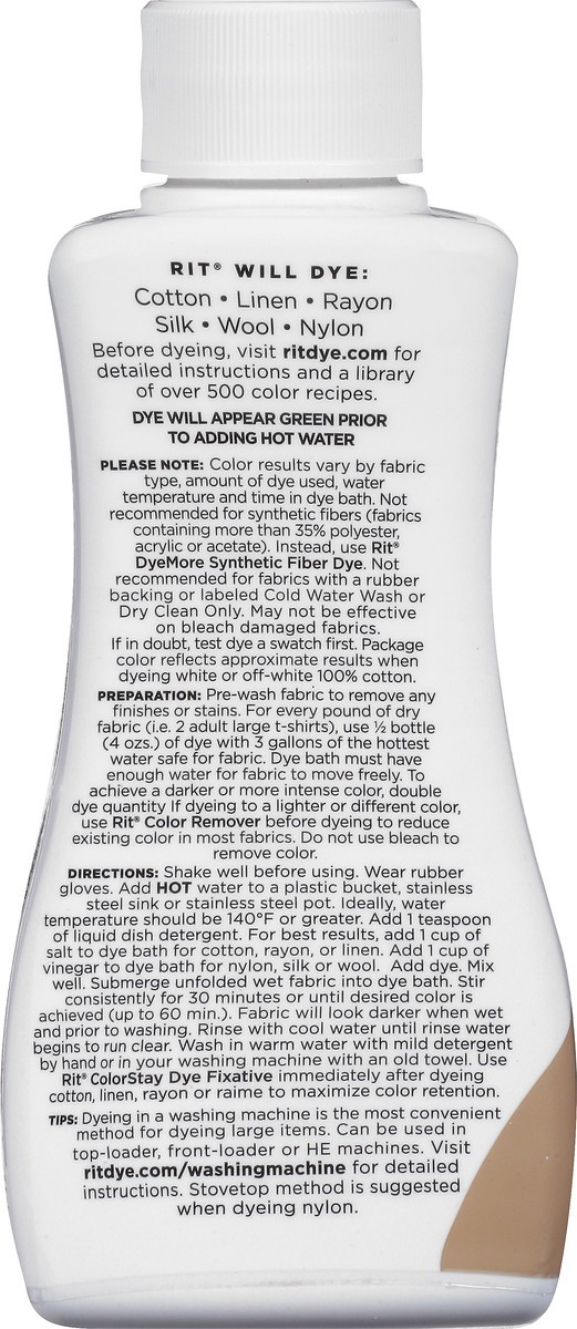 slide 6 of 9, Rit Dye Taupe Liquid Dye, 8 fl oz