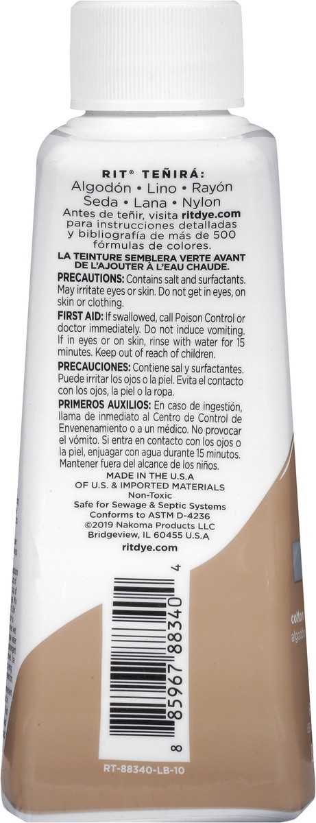 slide 8 of 9, Rit Dye Taupe Liquid Dye, 8 fl oz