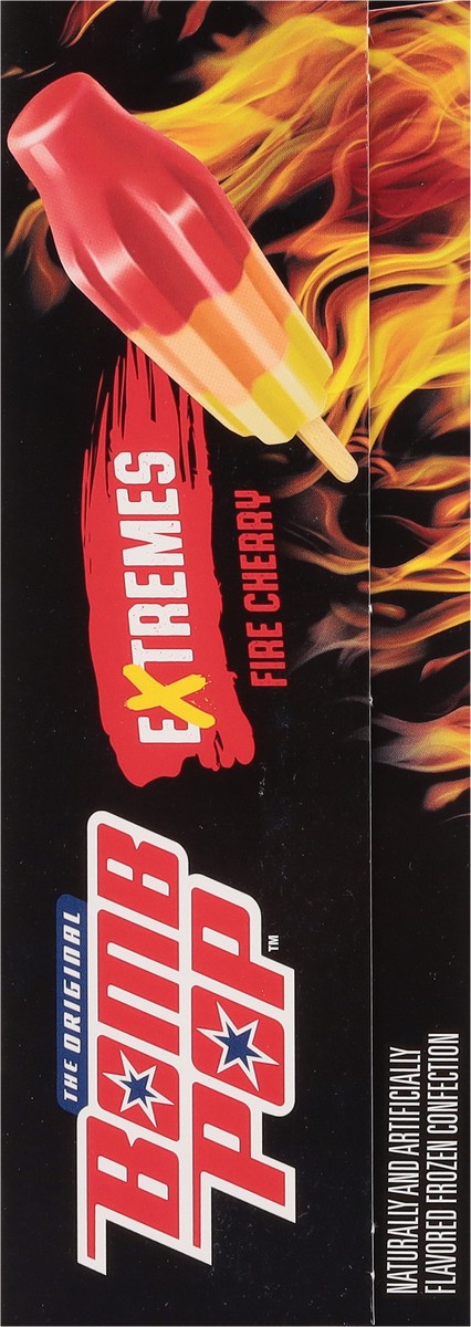 slide 2 of 12, Bomb Pop Extremes Fire Cherry Ice Pops, 12 Pack, 21 fl oz