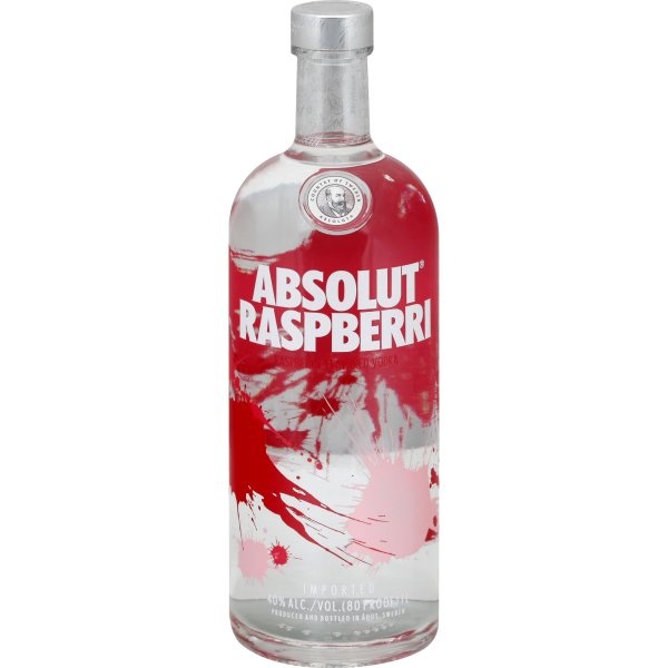 slide 1 of 1, Absolut Raspberri Vodka, 1 liter
