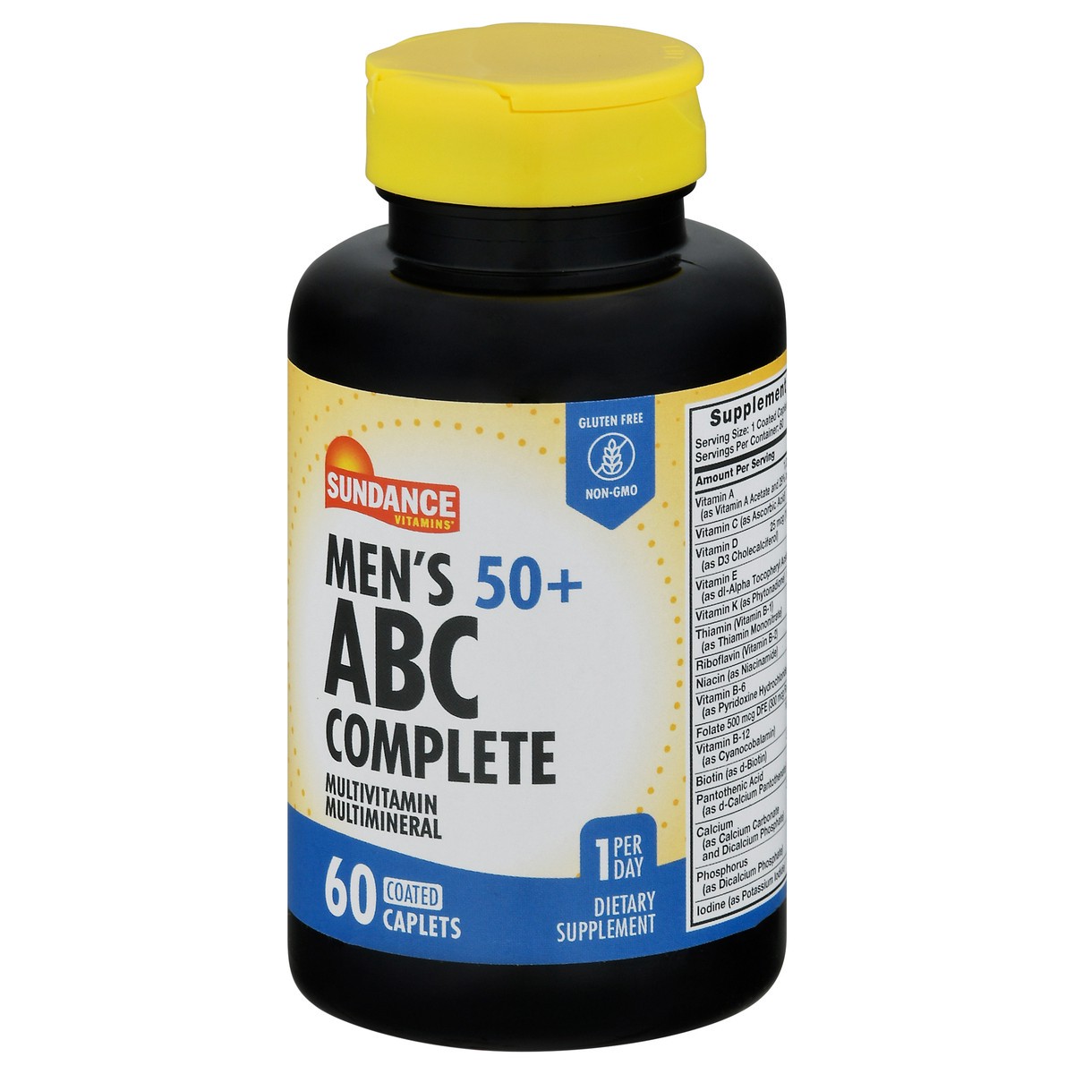 slide 4 of 9, Sundance Vitamins Men's 50+ ABC Complete Multivitamin Multimineral 60 Caplets, 60 ct