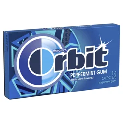 ORBIT Gum Peppermint Sugar Free Chewing Gum, Single Pack, 14 Piece