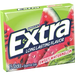EXTRA Gum Sweet Watermelon Sugar Free Chewing Gum, Single Pack, 15 Stick