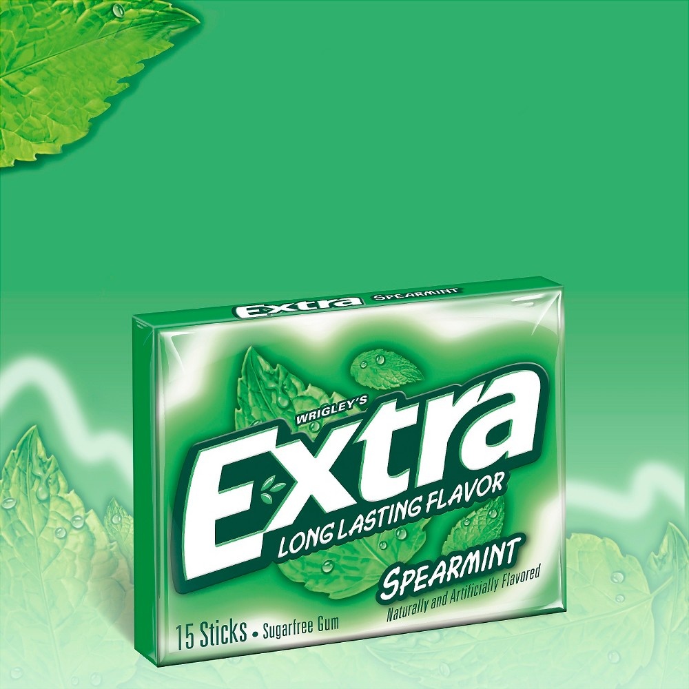 slide 5 of 5, Extra Spearmint Sugar-Free Gum, 15 pc