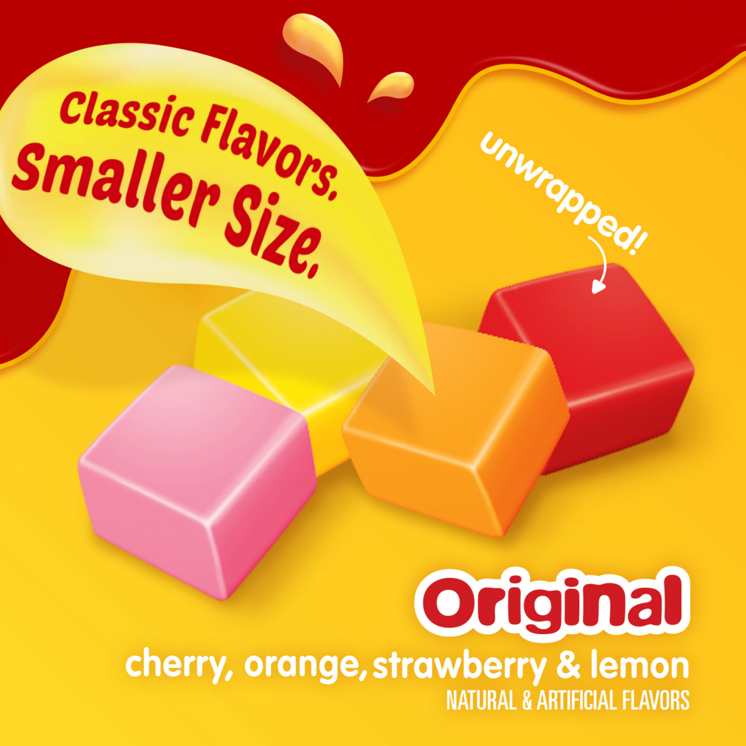 slide 2 of 7, STARBURST Original Minis Size Fruit Chews Chewy Candy, Grab N Go, 8 oz Bag, 8 oz