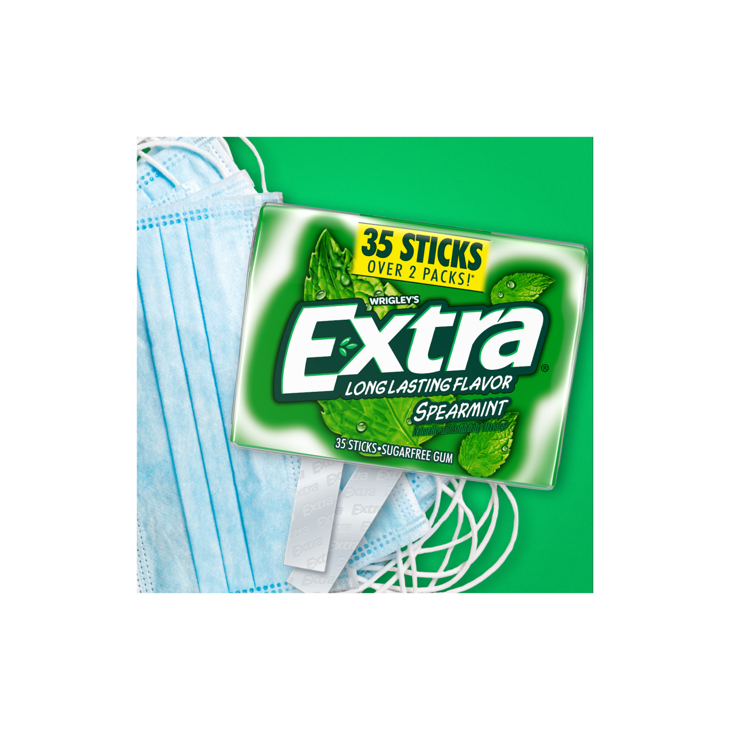 slide 5 of 5, EXTRA Gum Spearmint Sugar Free Chewing Gum Pack, 35 ct, 35 ct