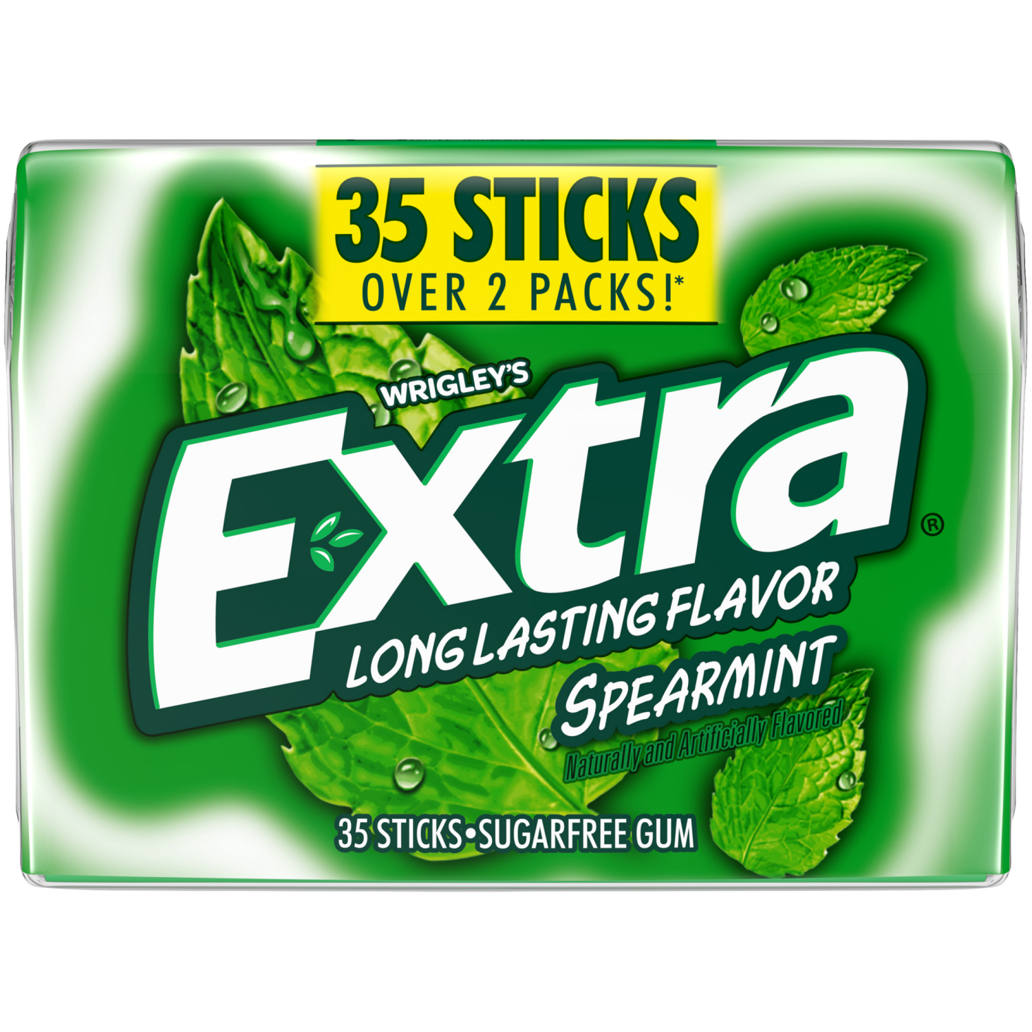 slide 1 of 5, EXTRA Gum Spearmint Sugar Free Chewing Gum Pack, 35 ct, 35 ct