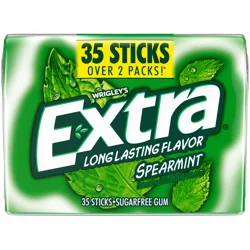EXTRA Gum Spearmint Sugar Free Chewing Gum Pack, 35 ct