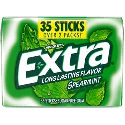 EXTRA Gum Spearmint Sugar Free Chewing Gum Pack, 35 ct