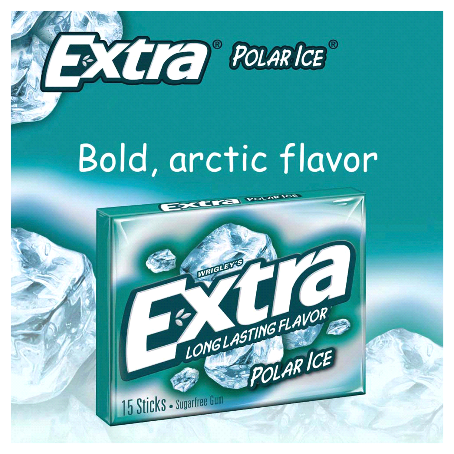 slide 2 of 4, EXTRA Polar Ice Sugar Free Chewing Gum, 35 ct