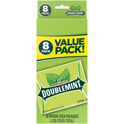 WRIGLEY'S DOUBLEMINT Bulk Chewing Gum, Value Pack, 15 ct (8 Pack)