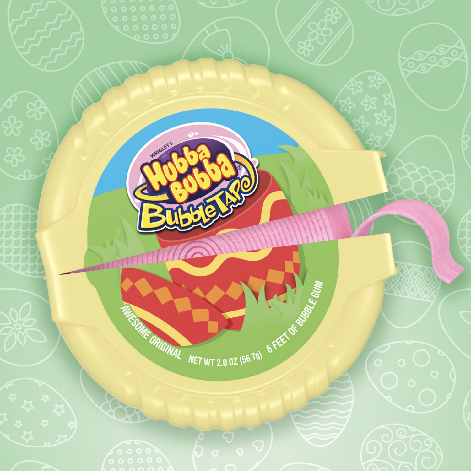 slide 5 of 8, HUBBA BUBBA Original Easter Bubble Gum Tape, 2 ounce, 2 oz