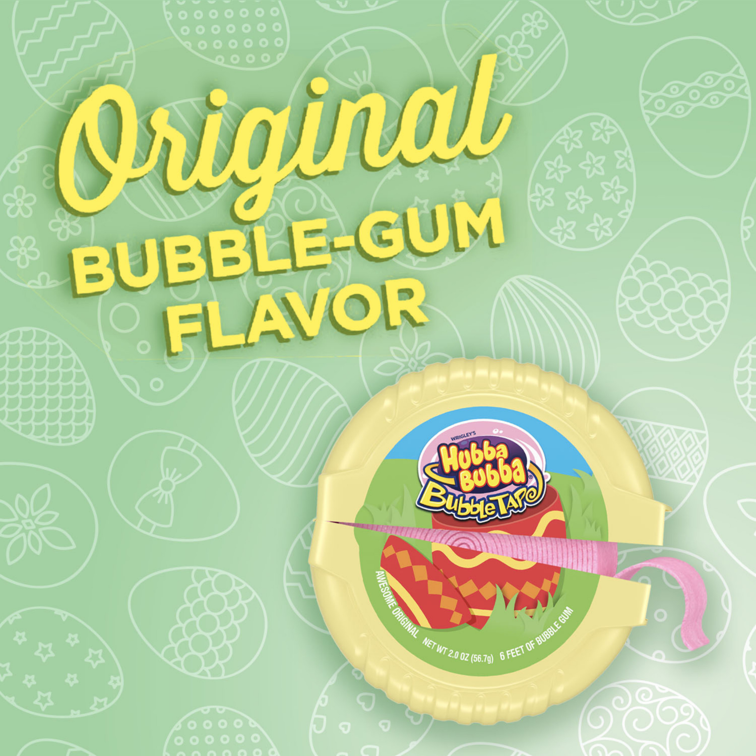 slide 8 of 8, HUBBA BUBBA Original Easter Bubble Gum Tape, 2 ounce, 2 oz