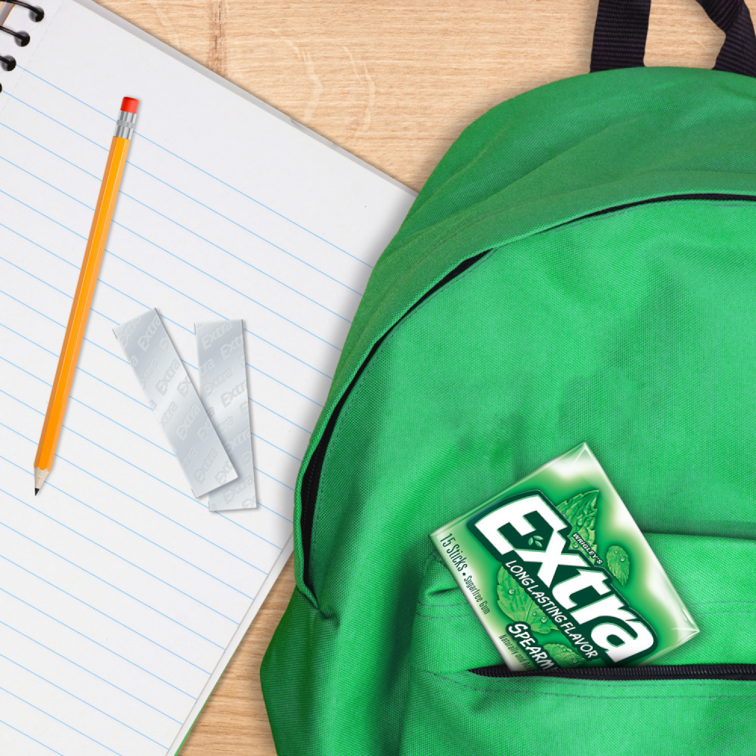 slide 3 of 8, Extra Gum, Sugar Free, Spearmint, 3 Pack, 3 ct